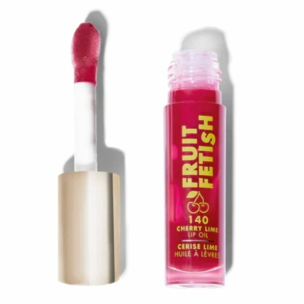 Milani Fruit Fetish Lip Oil 140 Cherry Lime 0.14oz Translucent Red Tint